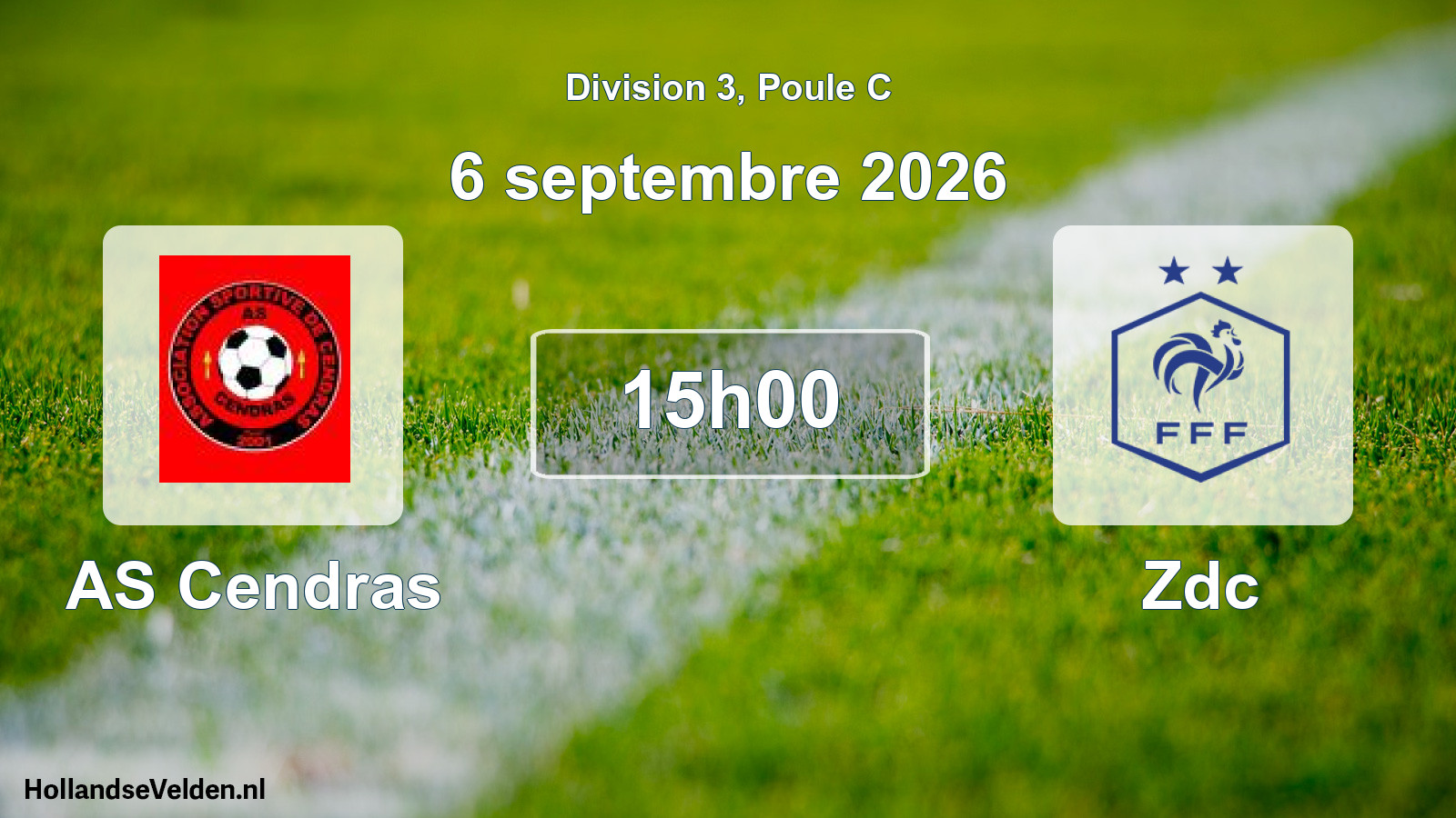 Match programmé: AS Cendras - Zdc (6 septembre 2026)