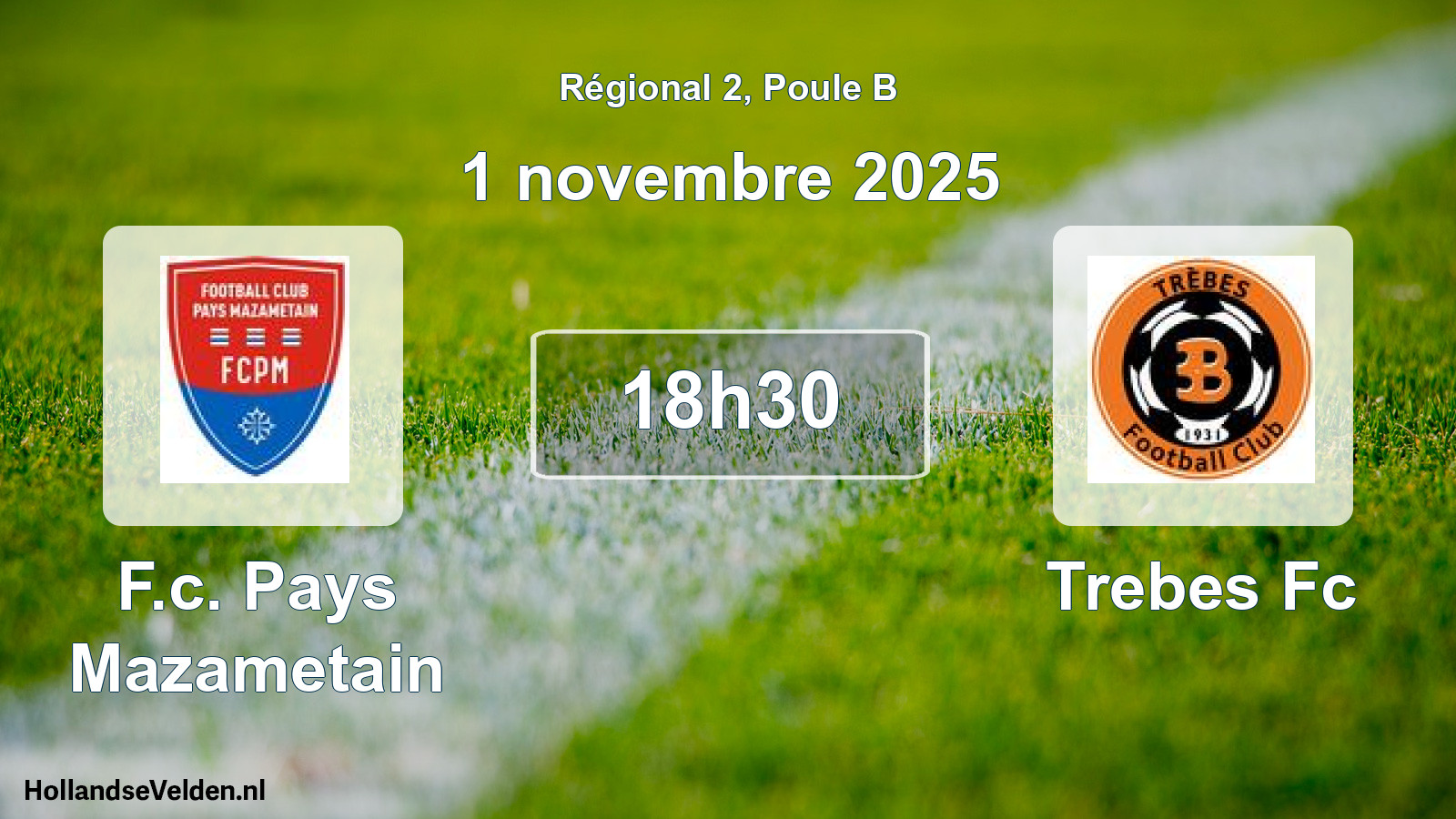 Geplande wedstrijd: F.c. Pays Mazametain - Trebes Fc (1 novembre 2025)