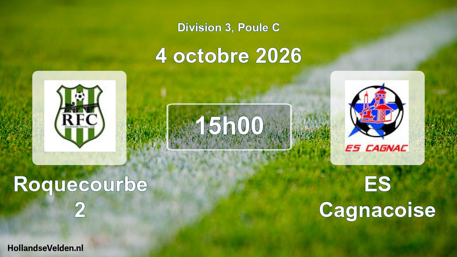 Match programmé: Roquecourbe 2 - ES Cagnacoise (4 octobre 2026)