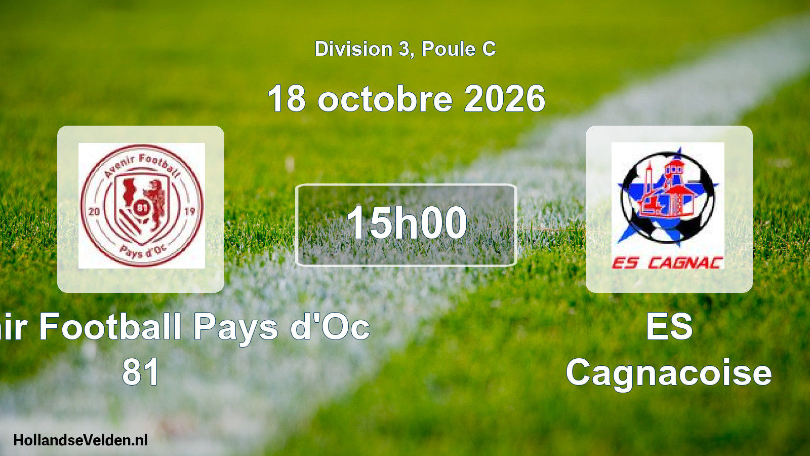Scheduled Match: Avenir Football Pays d'Oc 81 - ES Cagnacoise (18 October 2026)