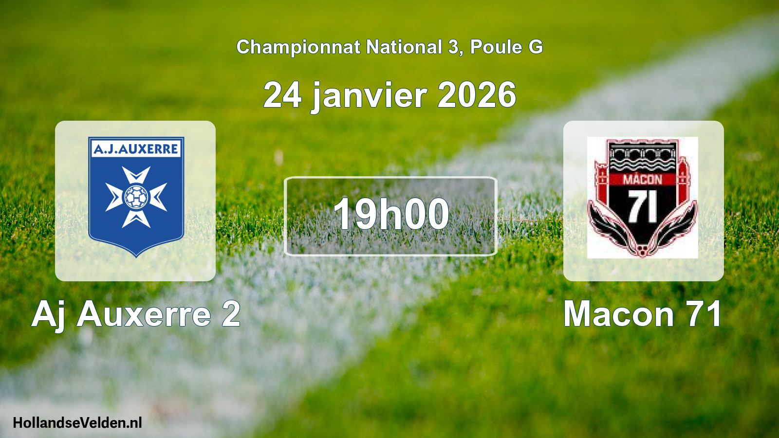 Scheduled Match: Aj Auxerre 2 - Macon 71 (24 January 2026)