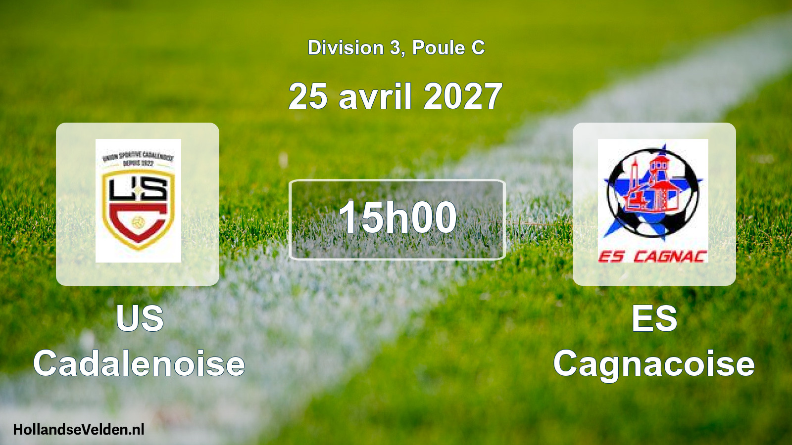 Match programmé: US Cadalenoise - ES Cagnacoise (25 avril 2027)