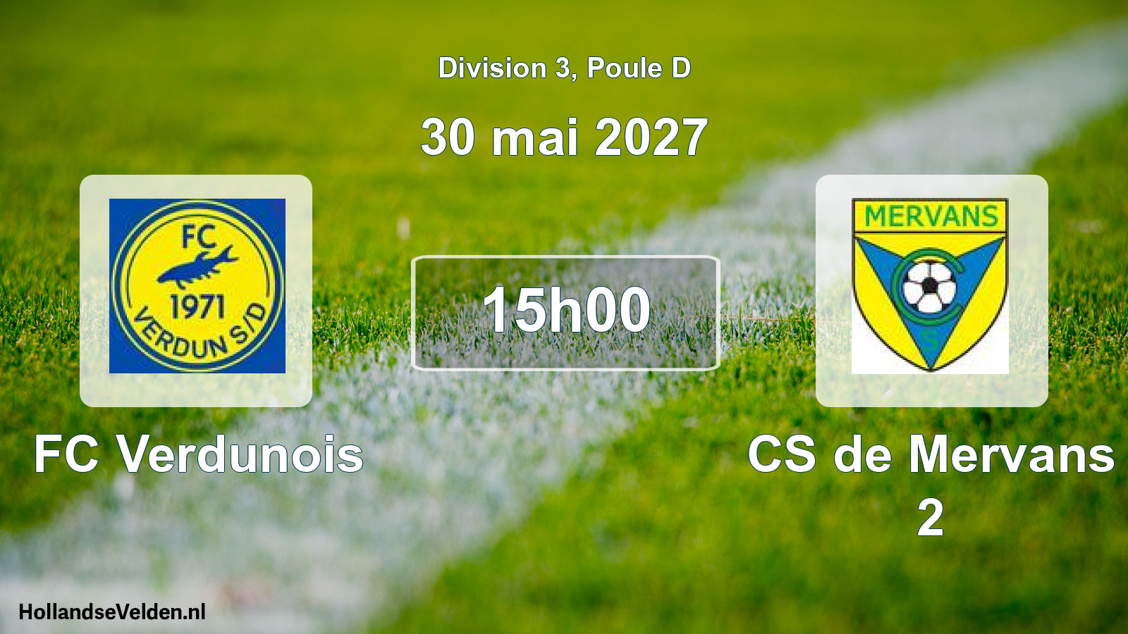 Match programmé: FC Verdunois - CS de Mervans 2 (30 mai 2027)