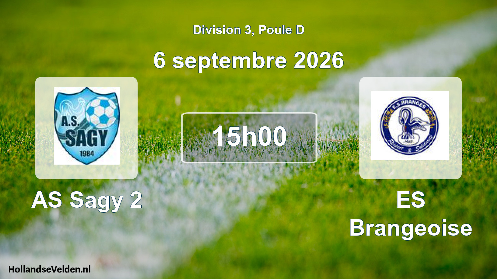 Scheduled Match: AS Sagy 2 - ES Brangeoise (6 September 2026)