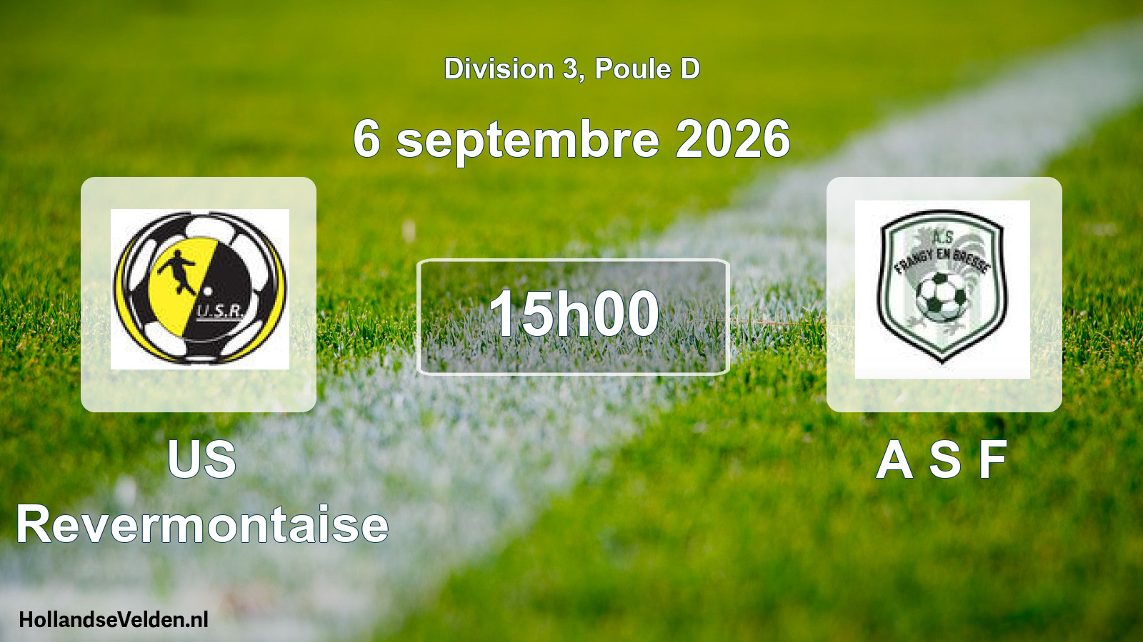 Scheduled Match: US Revermontaise - A S F (6 September 2026)