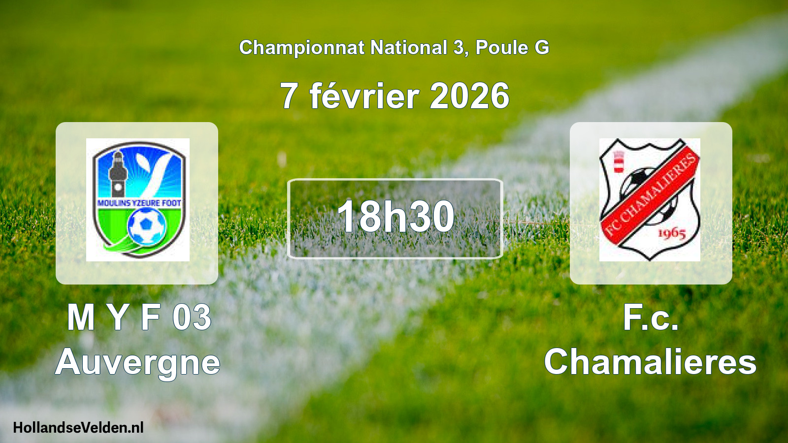 Geplande wedstrijd: M Y F 03 Auvergne - F.c. Chamalieres (7 février 2026)