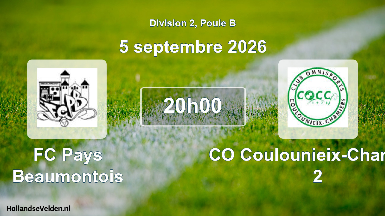 Scheduled Match: FC Pays Beaumontois - CO Coulounieix-Chamiers 2 (5 September 2026)