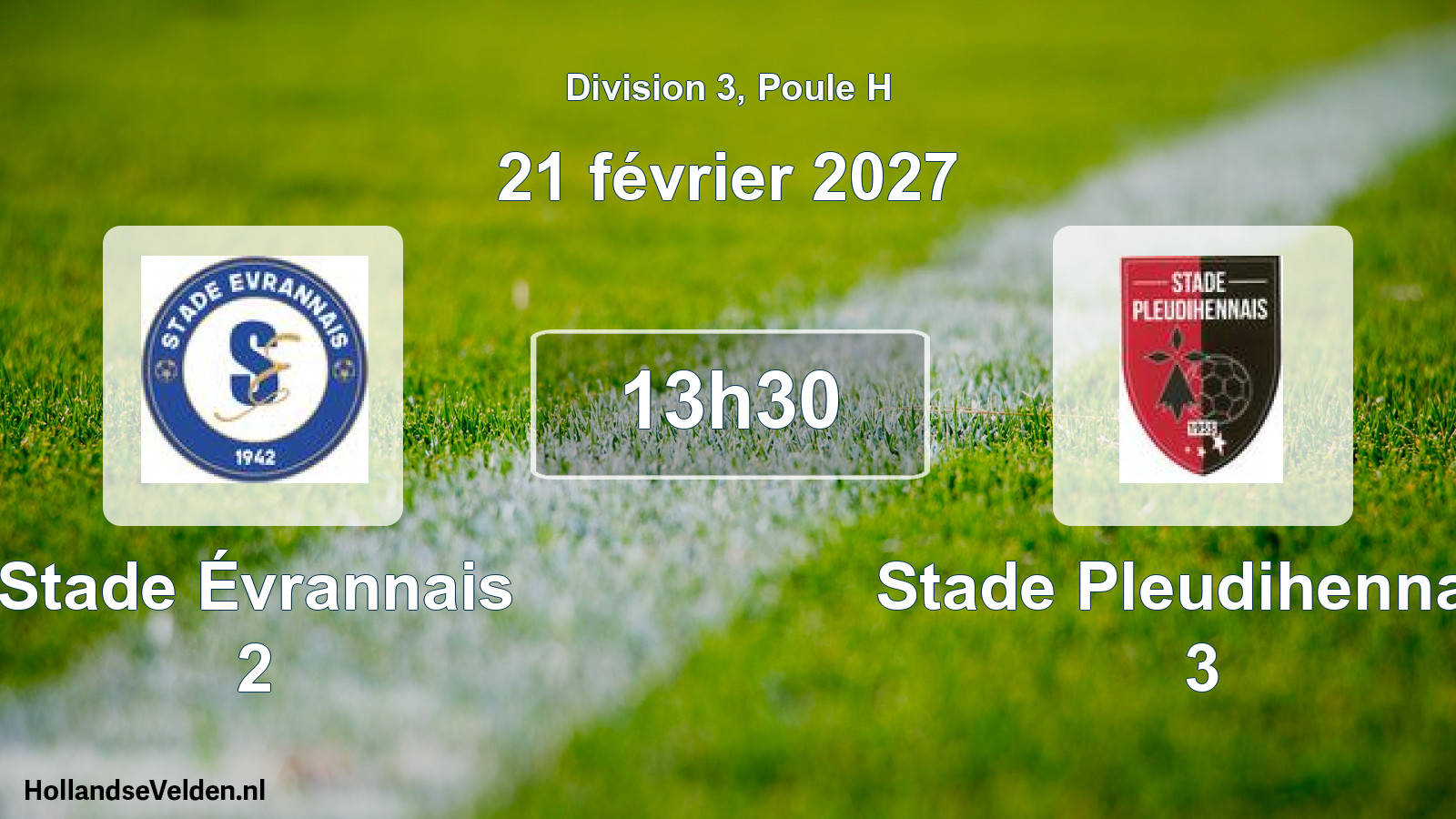 Scheduled Match: Stade Évrannais 2 - Stade Pleudihennais 3 (21 February 2027)