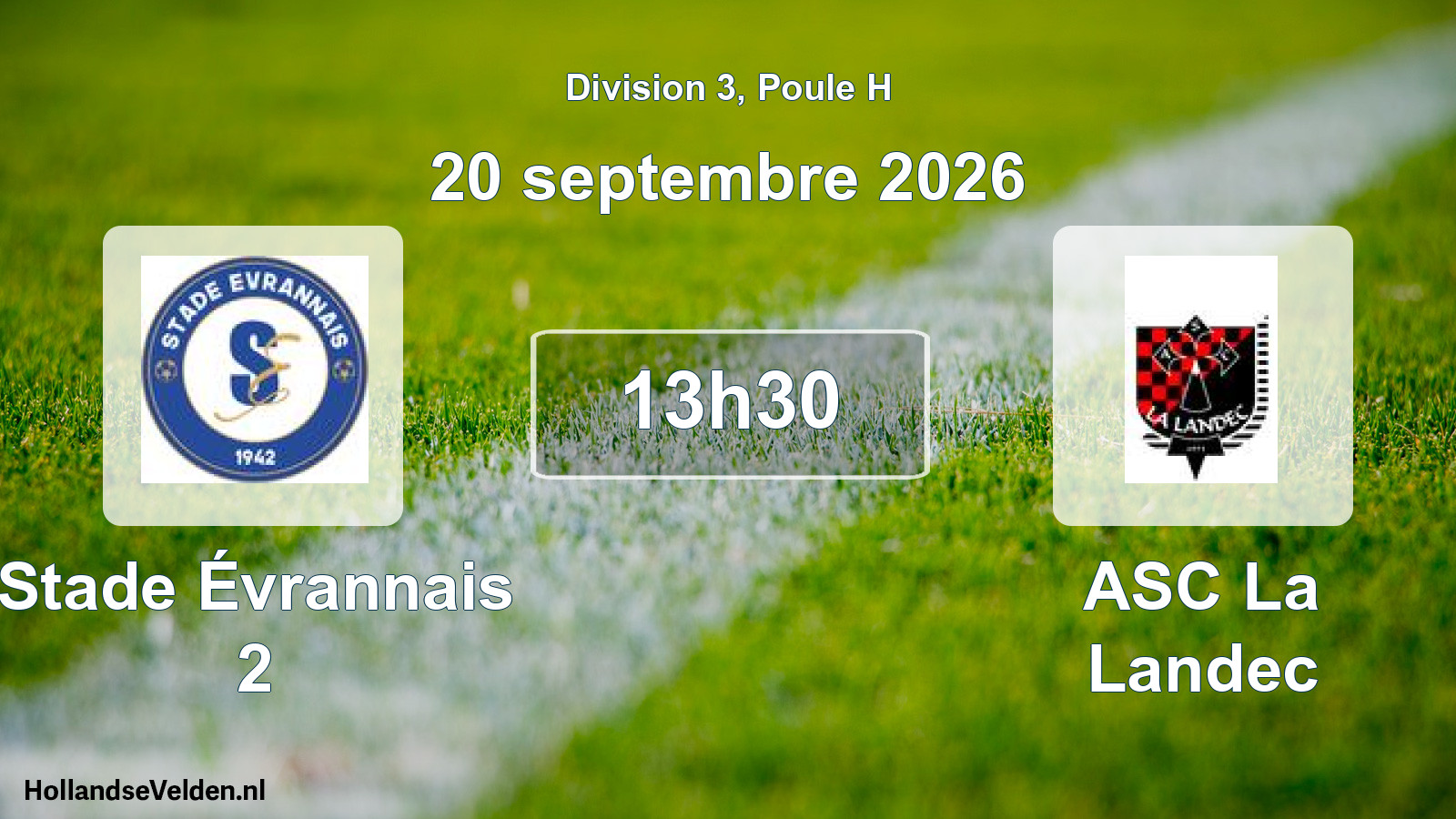 Scheduled Match: Stade Évrannais 2 - ASC La Landec (20 September 2026)