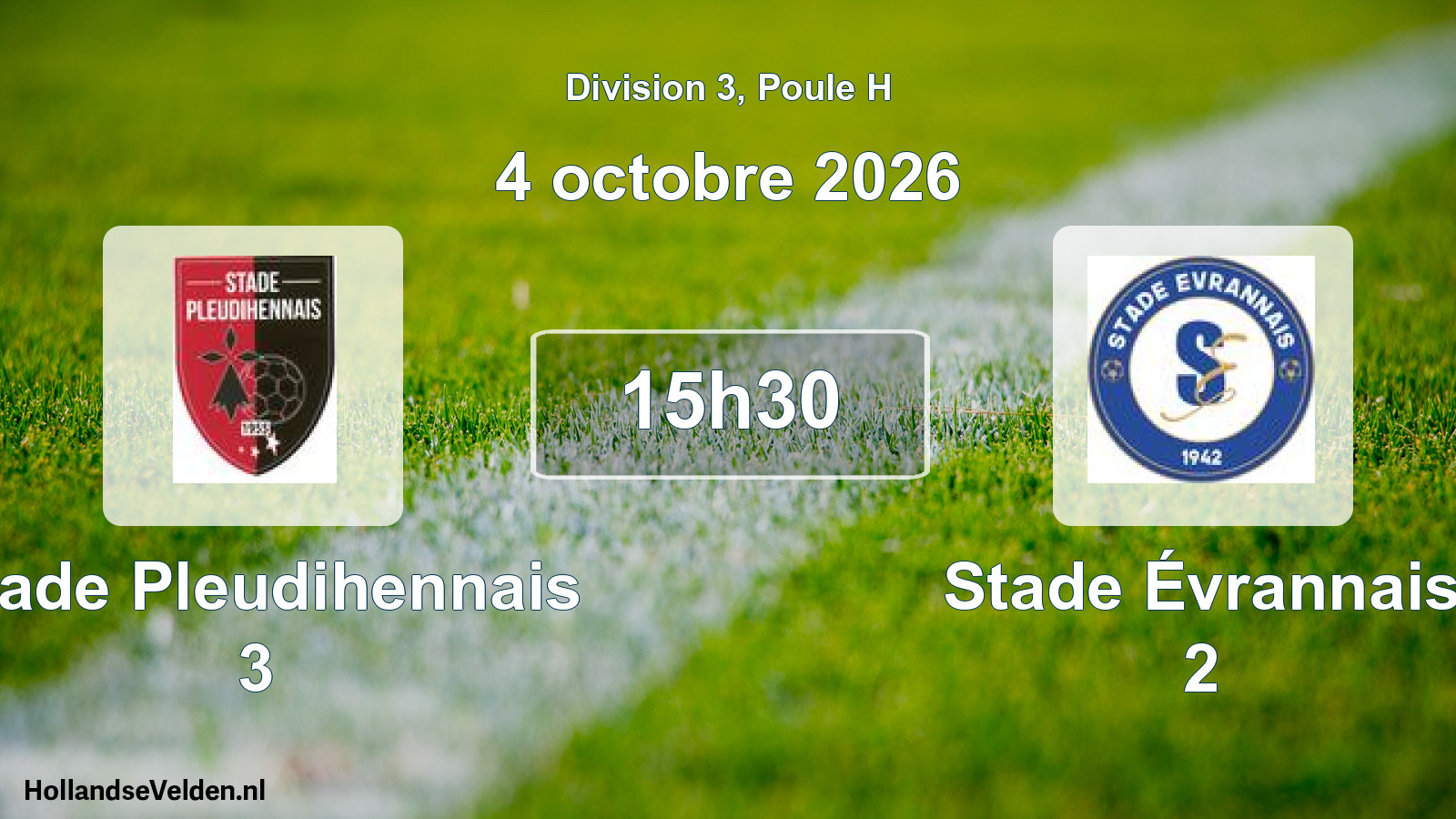 Scheduled Match: Stade Pleudihennais 3 - Stade Évrannais 2 (4 October 2026)