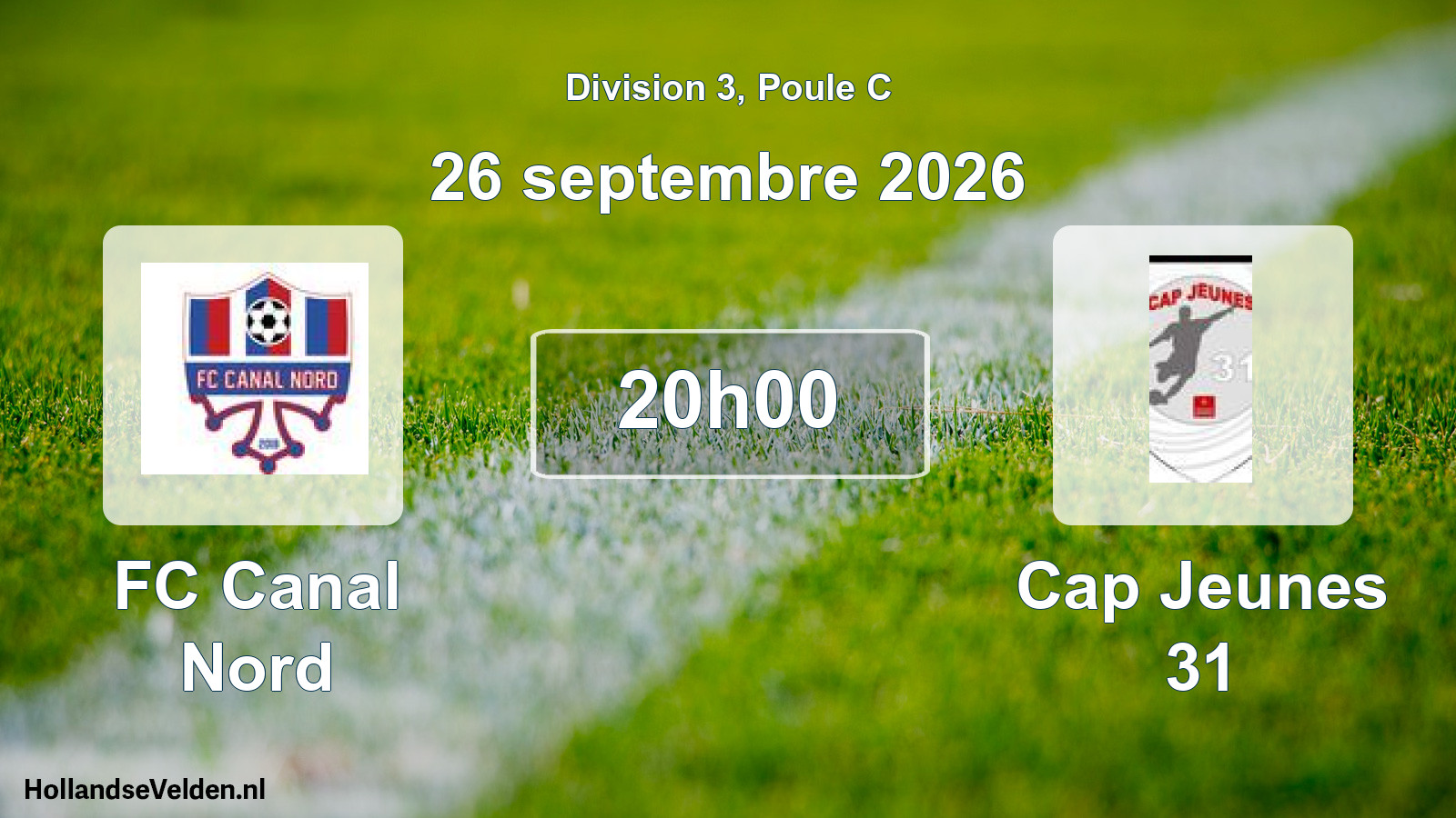Scheduled Match: FC Canal Nord - Cap Jeunes 31 (26 September 2026)