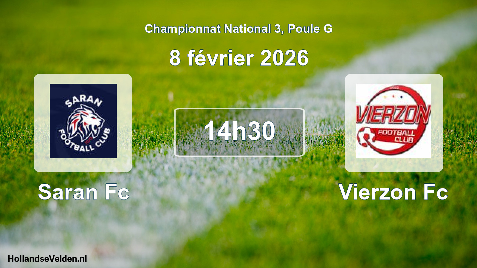 Geplande wedstrijd: Saran Fc - Vierzon Fc (8 février 2026)