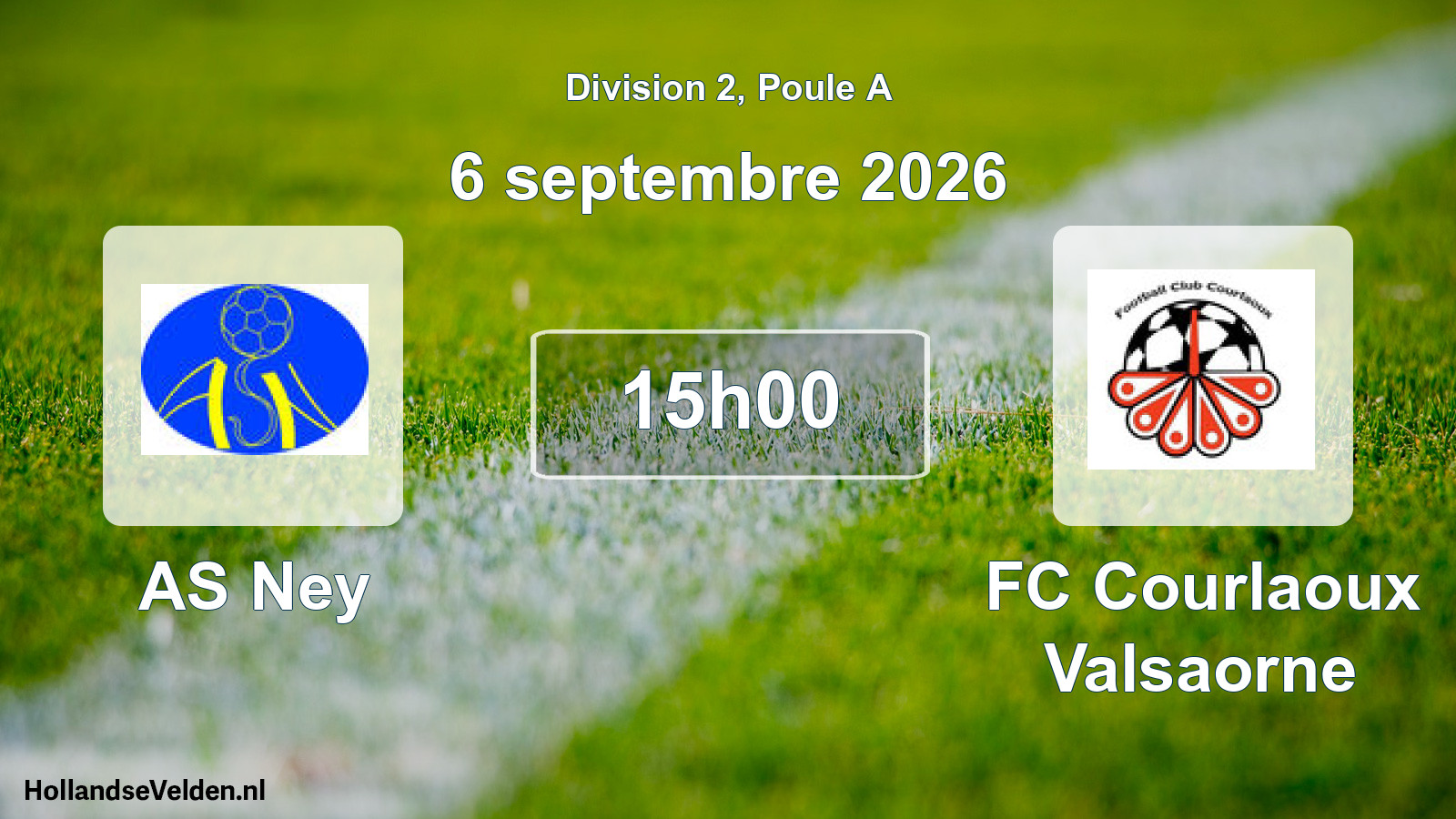 Scheduled Match: AS Ney - FC Courlaoux Valsaorne (6 September 2026)