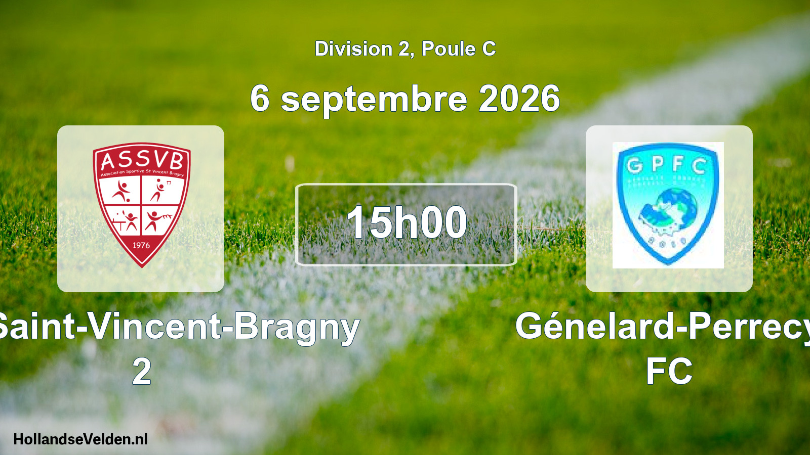 Scheduled Match: AS Saint-Vincent-Bragny 2 - Génelard-Perrecy FC (6 September 2026)