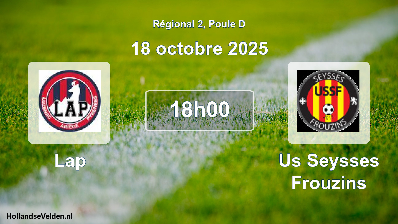 Geplande wedstrijd: Lap - Us Seysses Frouzins (18 octobre 2025)