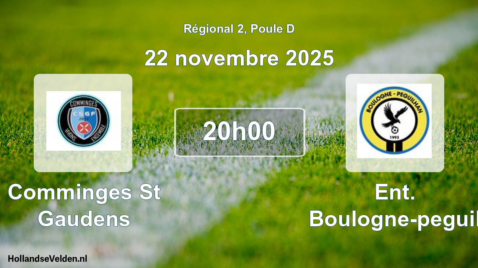 Geplande wedstrijd: Comminges St Gaudens - Ent. Boulogne-peguil (22 november 2025)