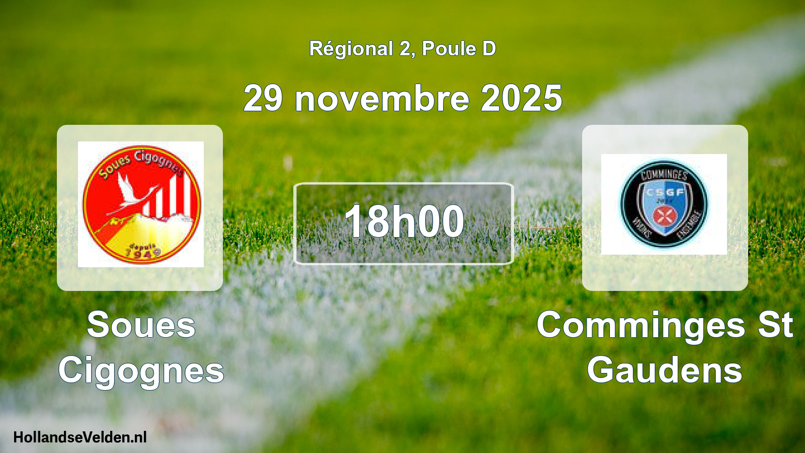 Geplande wedstrijd: Soues Cigognes - Comminges St Gaudens (29 november 2025)