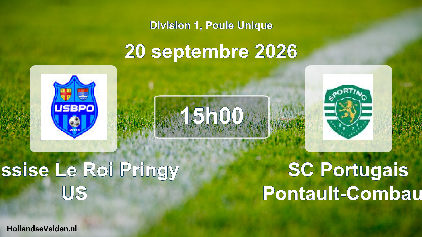 Scheduled Match: Boissise Le Roi Pringy US - SC Portugais Pontault-Combault (20 September 2026)