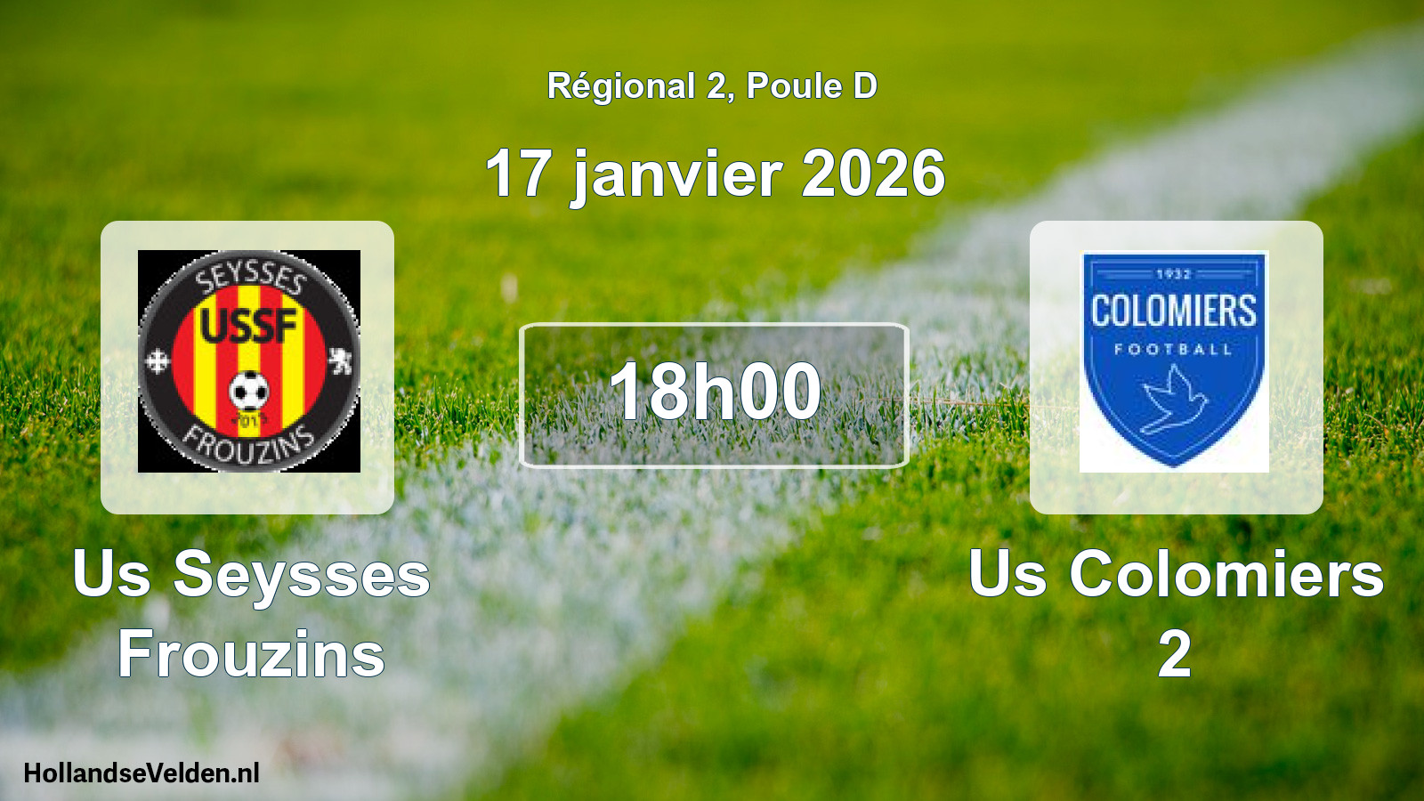 Scheduled Match: Us Seysses Frouzins - Us Colomiers 2 (17 January 2026)