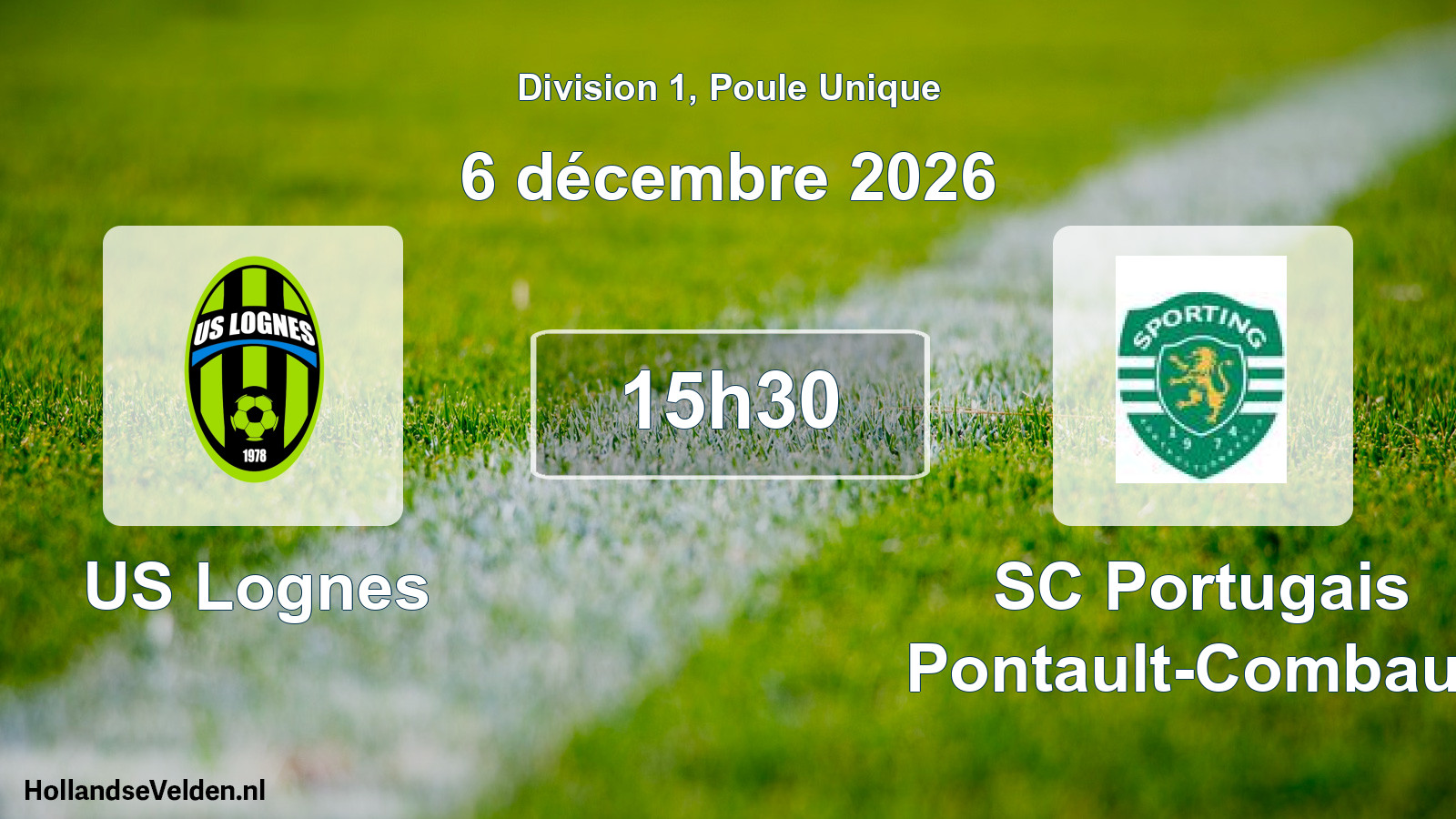 Match programmé: US Lognes - SC Portugais Pontault-Combault (6 décembre 2026)