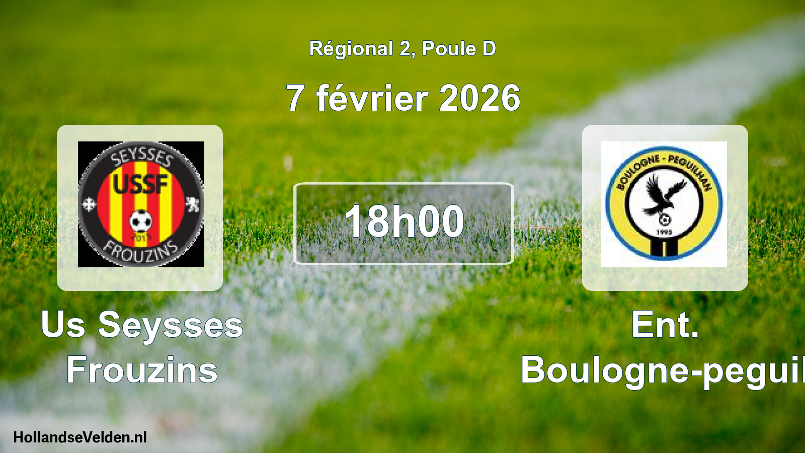 Scheduled Match: Us Seysses Frouzins - Ent. Boulogne-peguil (7 February 2026)