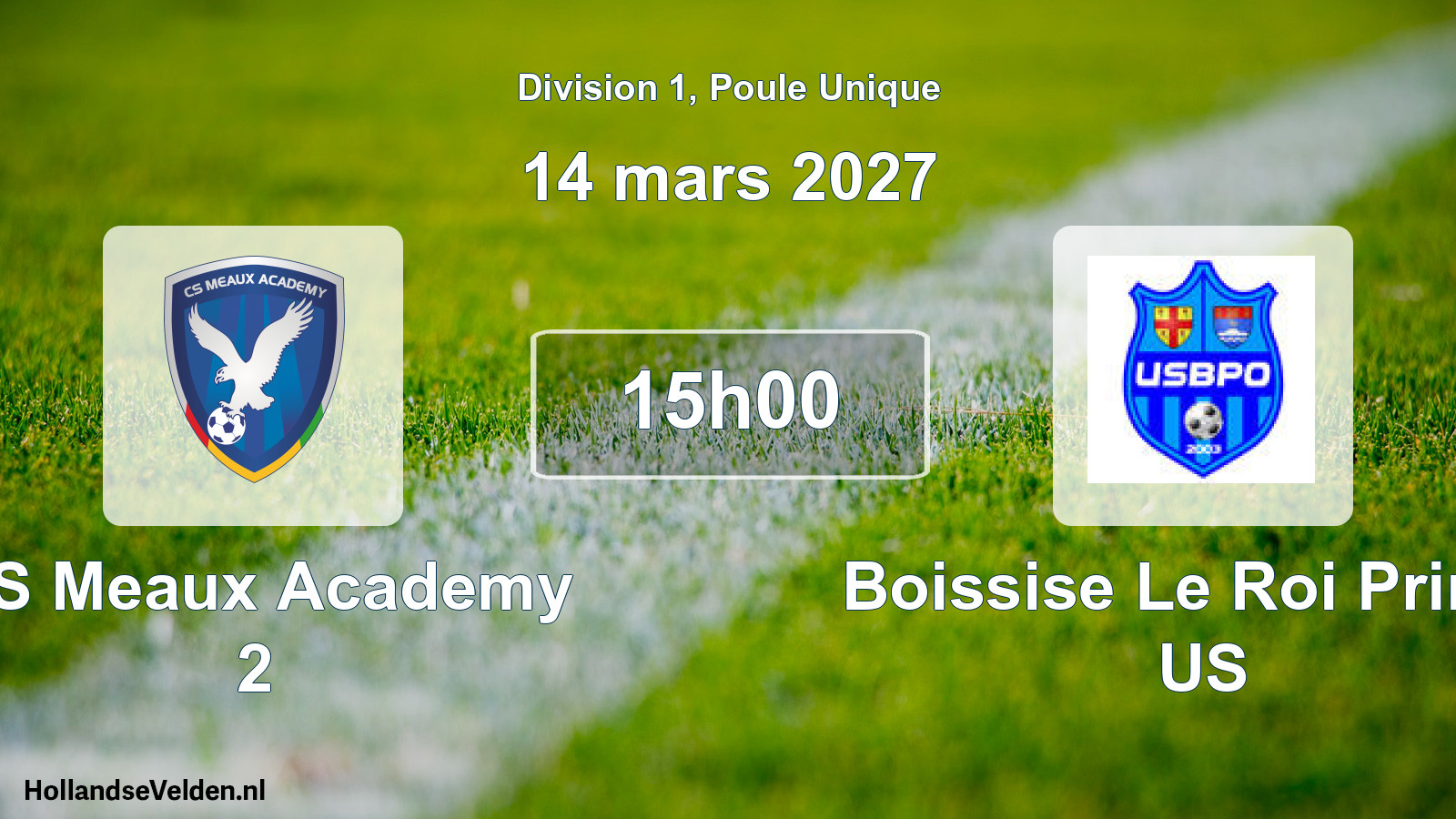 Scheduled Match: CS Meaux Academy 2 - Boissise Le Roi Pringy US (14 March 2027)
