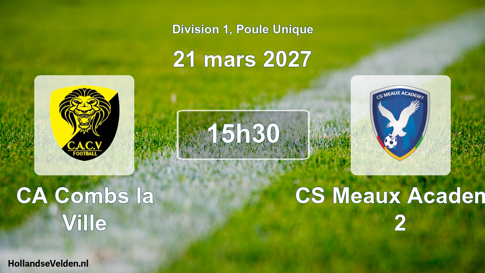 Scheduled Match: CA Combs la Ville - CS Meaux Academy 2 (21 March 2027)