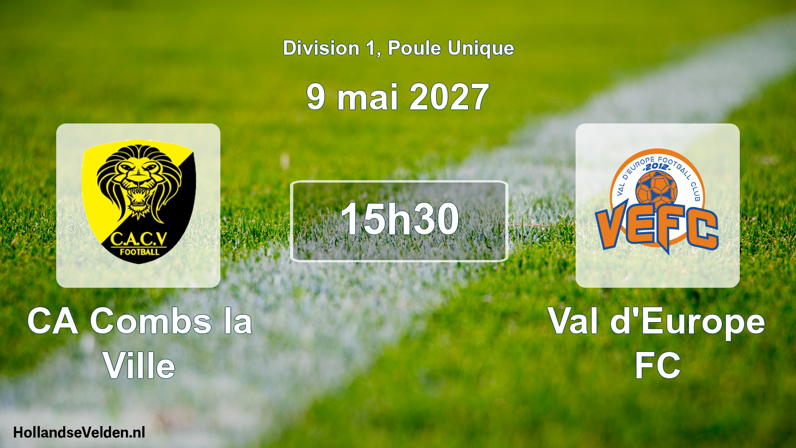 Scheduled Match: CA Combs la Ville - Val d'Europe FC (9 May 2027)