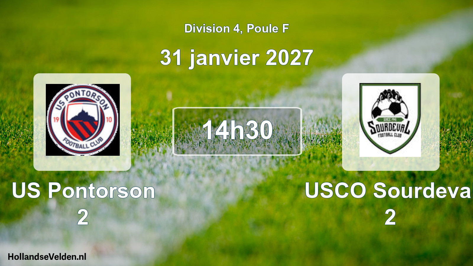 Match programmé: US Pontorson 2 - USCO Sourdeval 2 (31 janvier 2027)