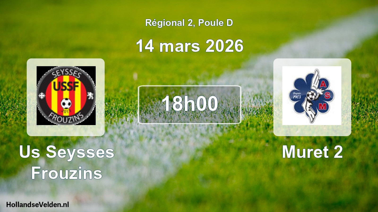 Geplande wedstrijd: Us Seysses Frouzins - Muret 2 (14 mars 2026)