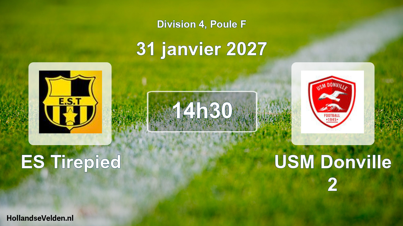 Match programmé: ES Tirepied - USM Donville 2 (31 janvier 2027)
