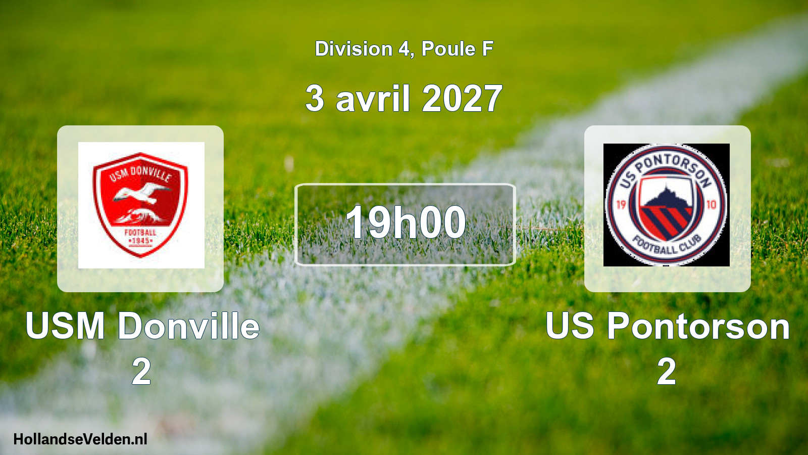 Match programmé: USM Donville 2 - US Pontorson 2 (3 avril 2027)