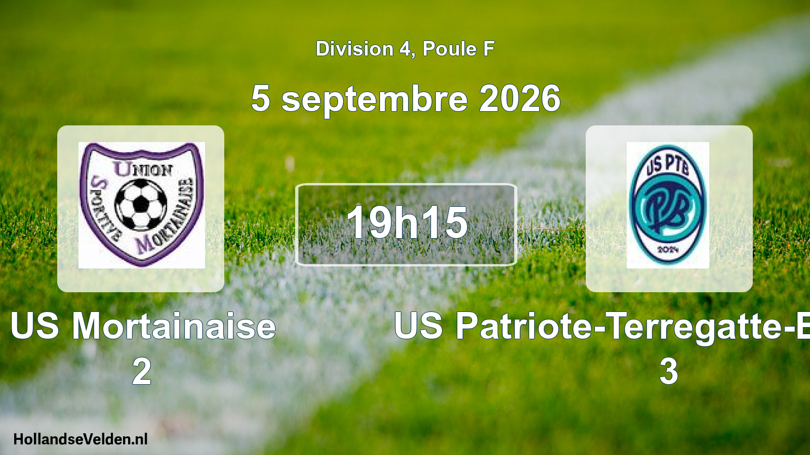 Match programmé: US Mortainaise 2 - US Patriote-Terregatte-Beuvron 3 (5 septembre 2026)