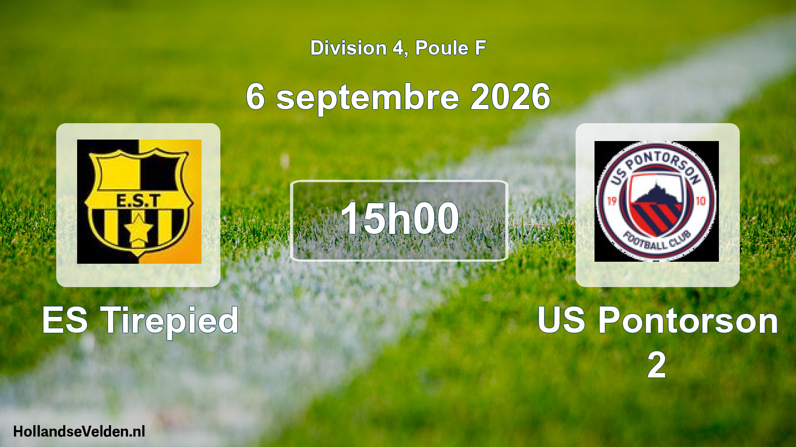 Match programmé: ES Tirepied - US Pontorson 2 (6 septembre 2026)