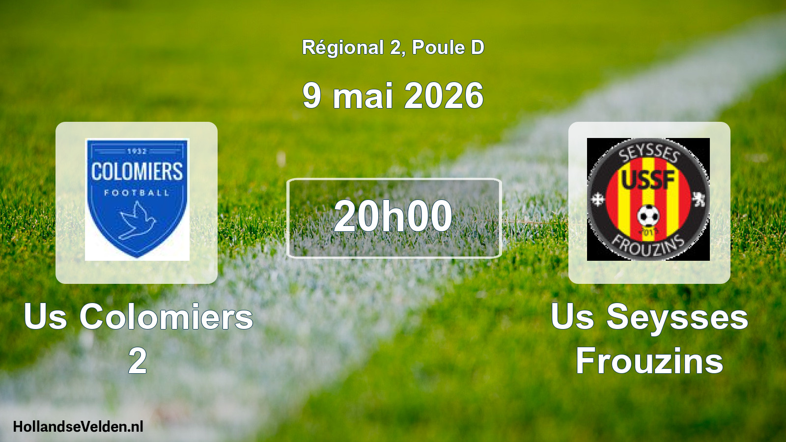 Geplande wedstrijd: Us Colomiers 2 - Us Seysses Frouzins (9 mei 2026)