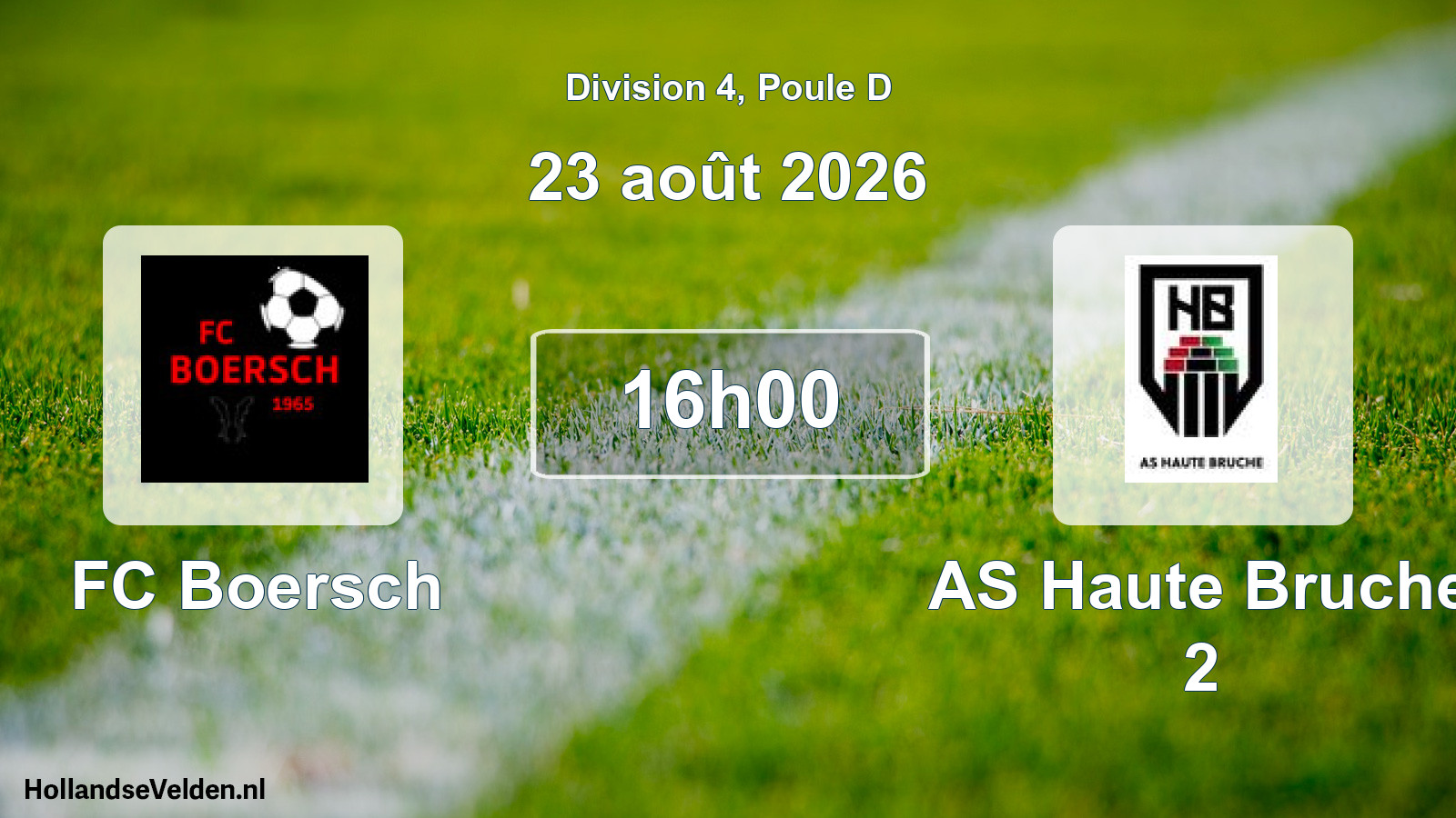 Scheduled Match: FC Boersch - AS Haute Bruche 2 (23 August 2026)