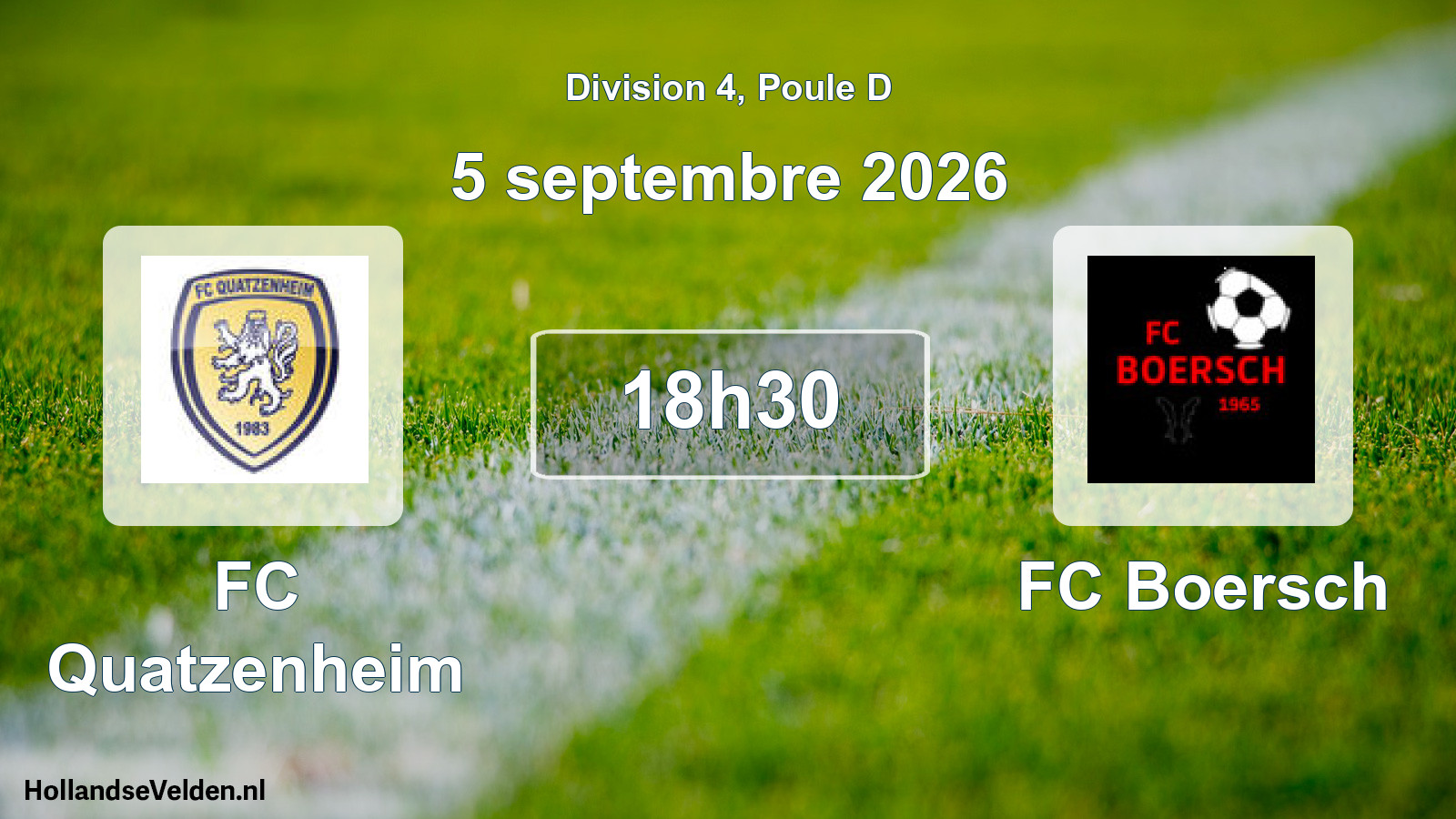 Scheduled Match: FC Quatzenheim - FC Boersch (5 September 2026)