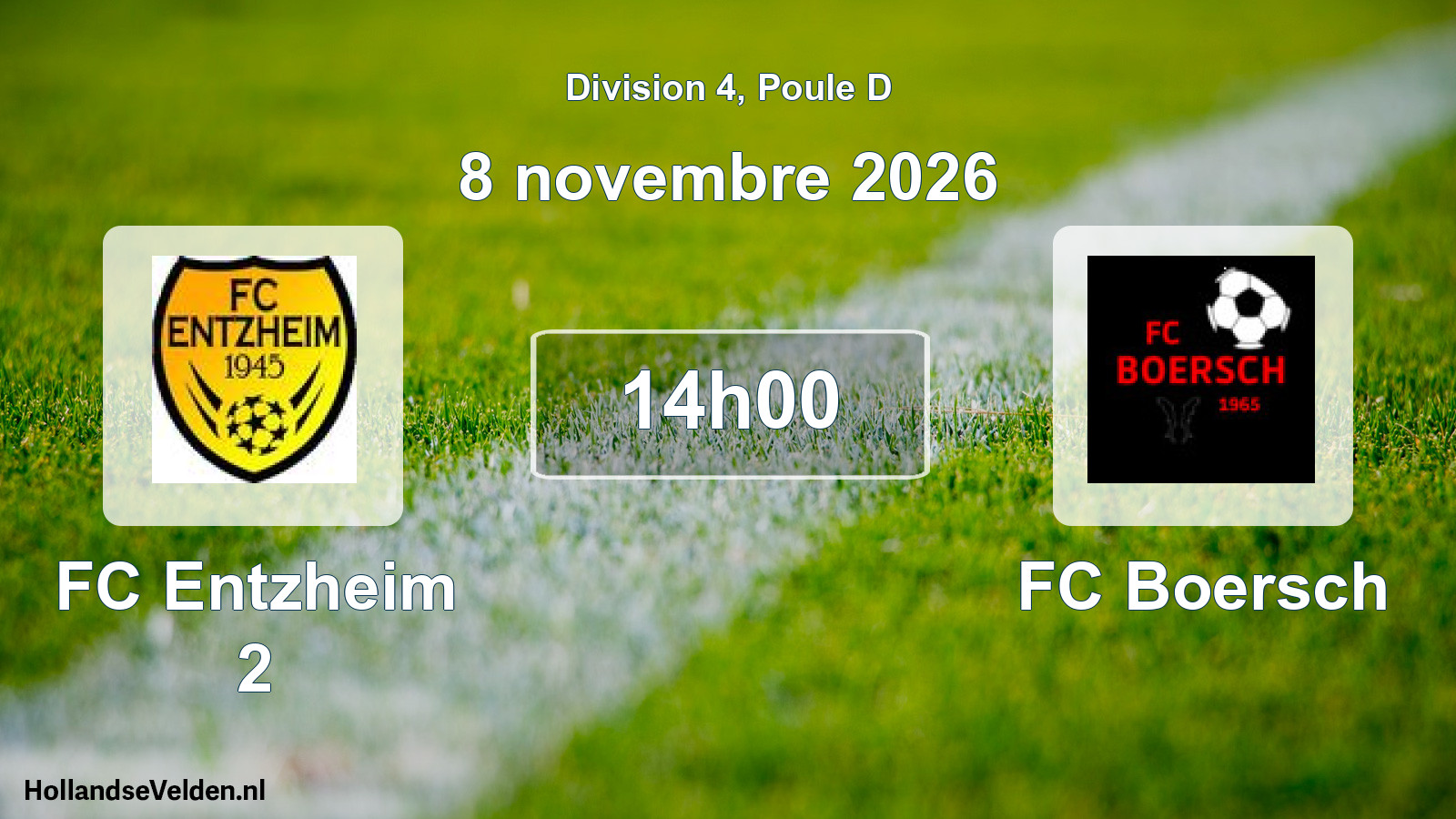 Scheduled Match: FC Entzheim 2 - FC Boersch (8 November 2026)