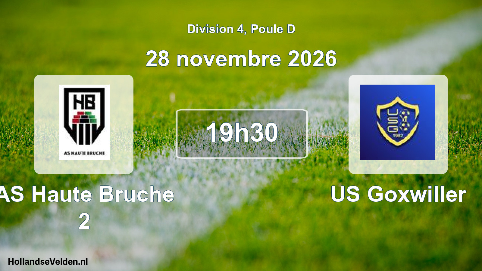 Scheduled Match: AS Haute Bruche 2 - US Goxwiller (28 November 2026)