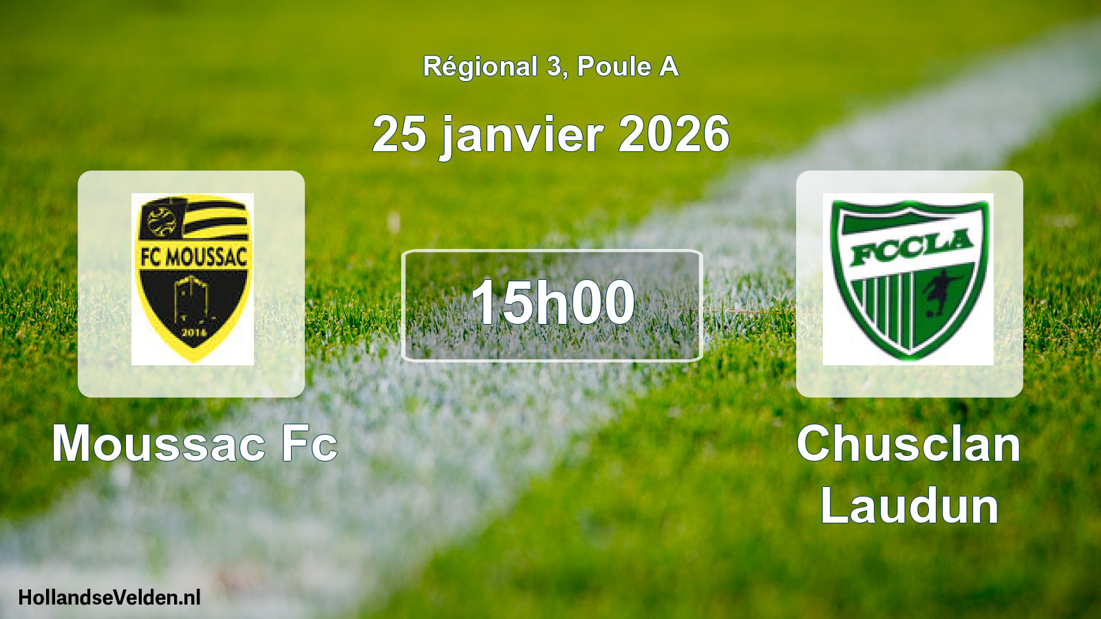 Geplande wedstrijd: Moussac Fc - Chusclan Laudun (25 janvier 2026)