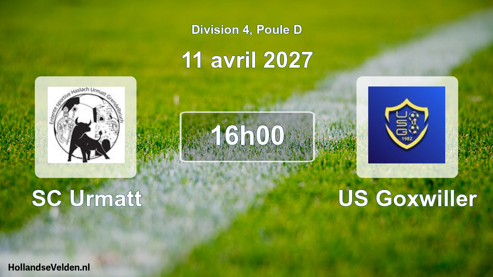 Scheduled Match: SC Urmatt - US Goxwiller (11 April 2027)