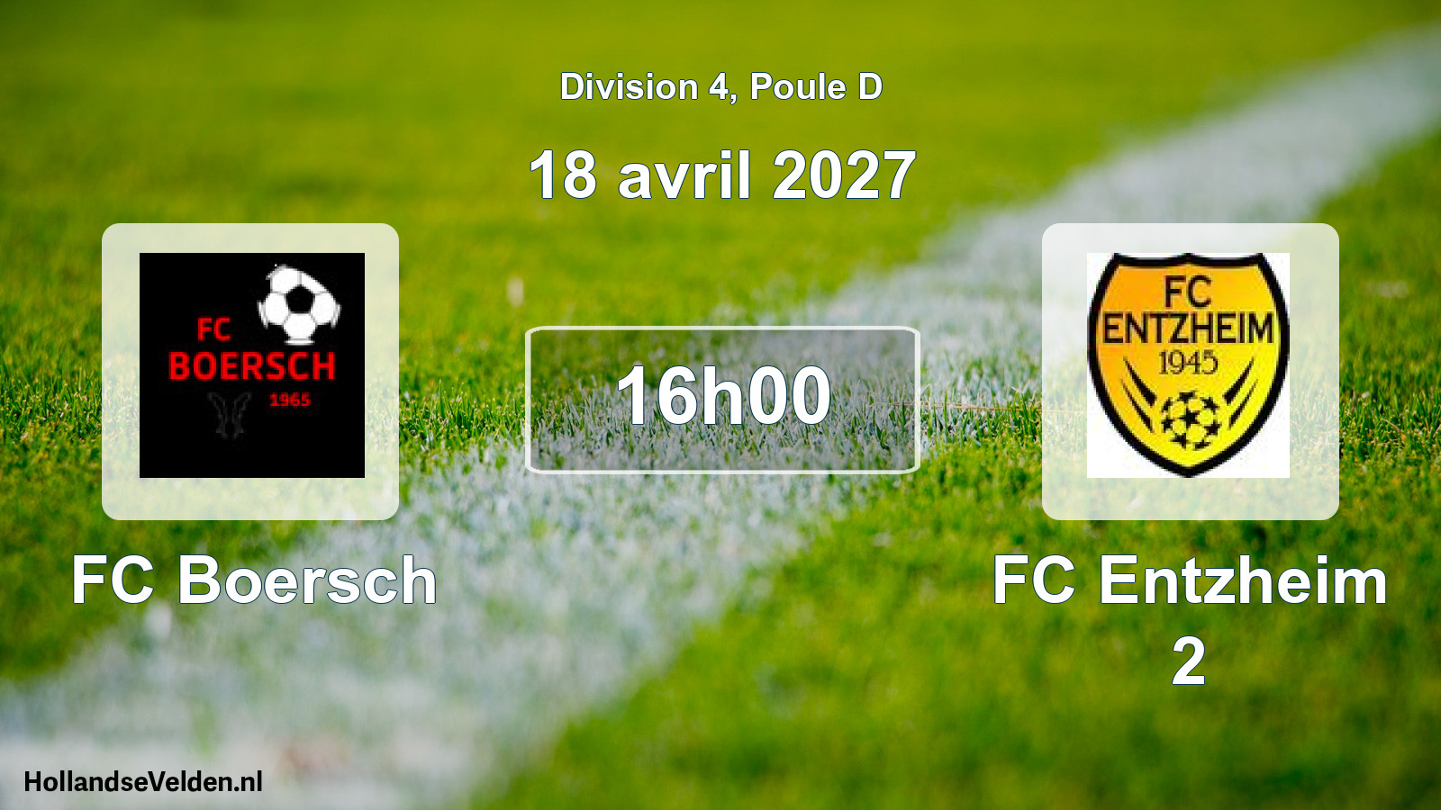 Scheduled Match: FC Boersch - FC Entzheim 2 (18 April 2027)