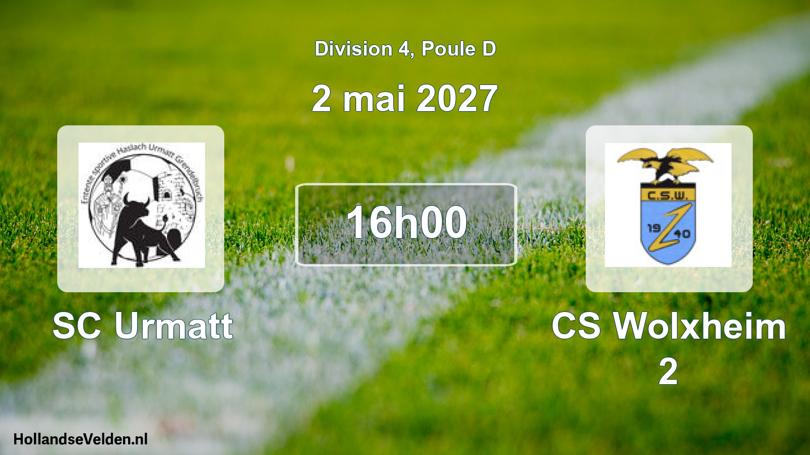 Scheduled Match: SC Urmatt - CS Wolxheim 2 (2 May 2027)