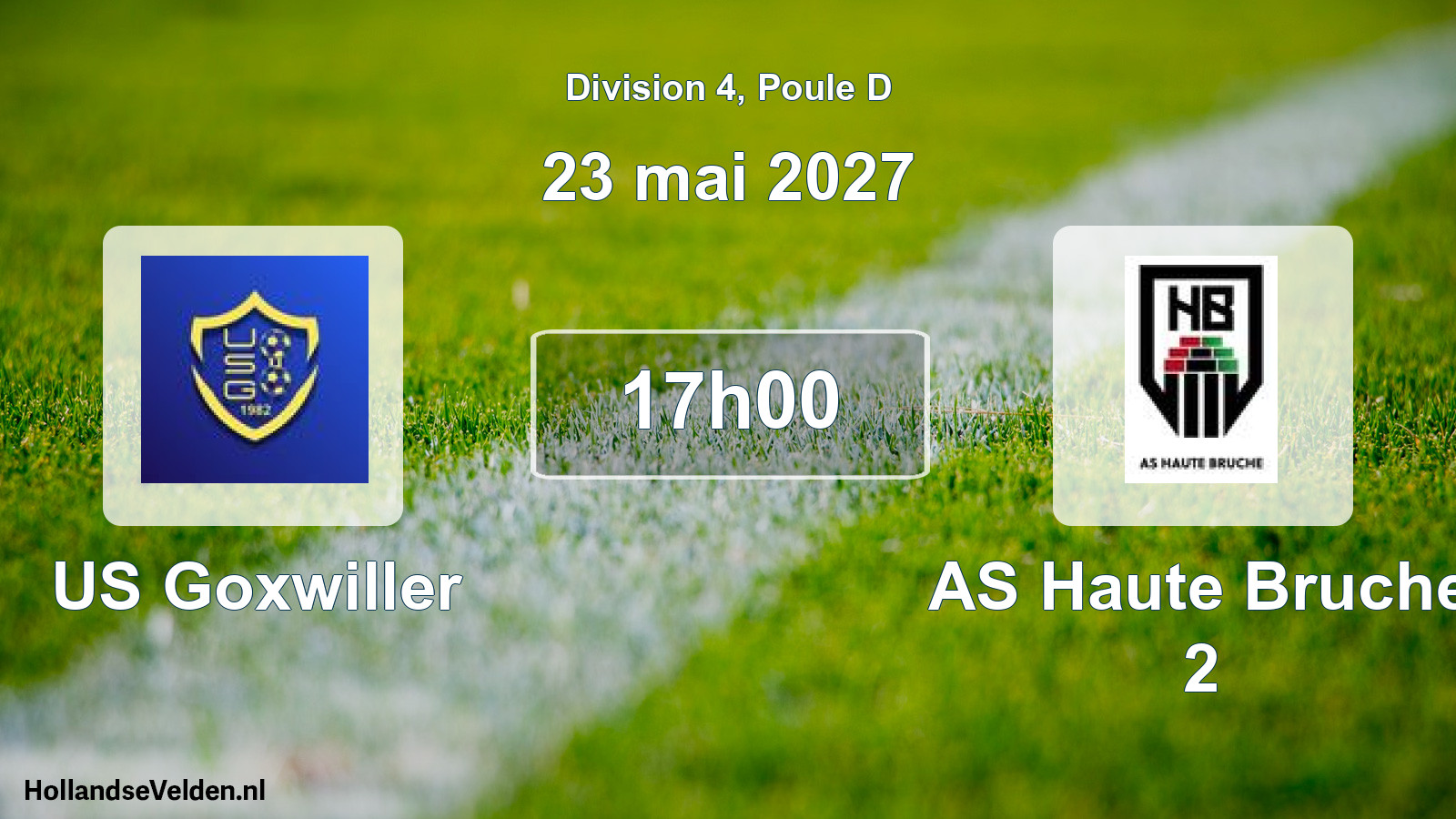 Scheduled Match: US Goxwiller - AS Haute Bruche 2 (23 May 2027)