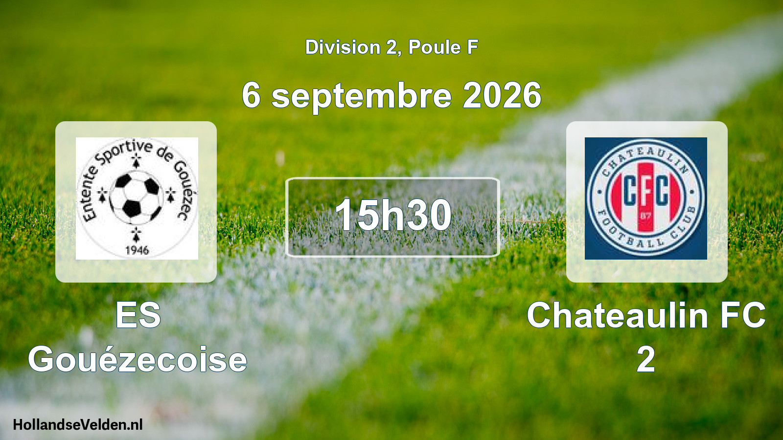Match programmé: ES Gouézecoise - Chateaulin FC 2 (6 septembre 2026)