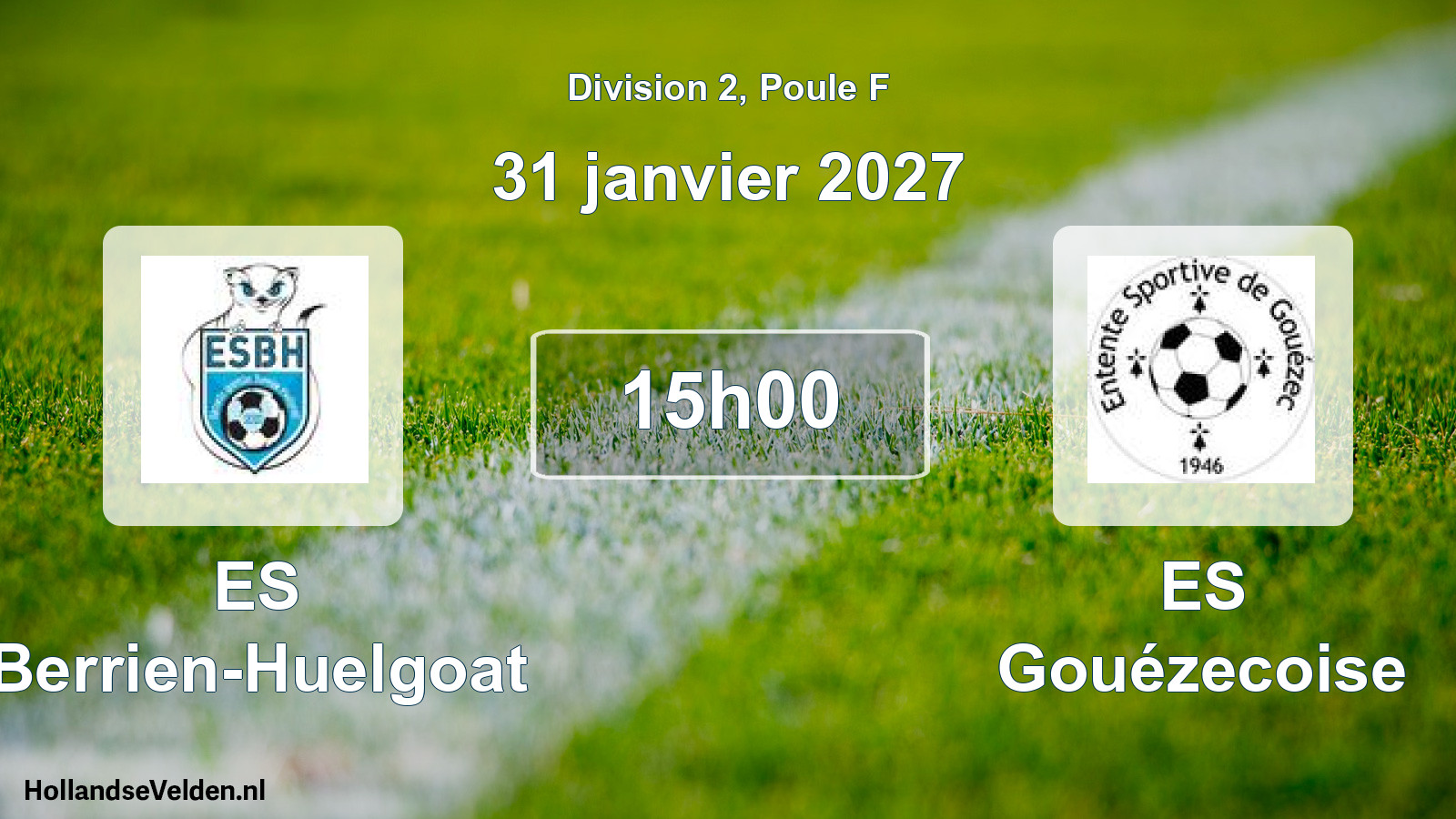 Match programmé: ES Berrien-Huelgoat - ES Gouézecoise (31 janvier 2027)