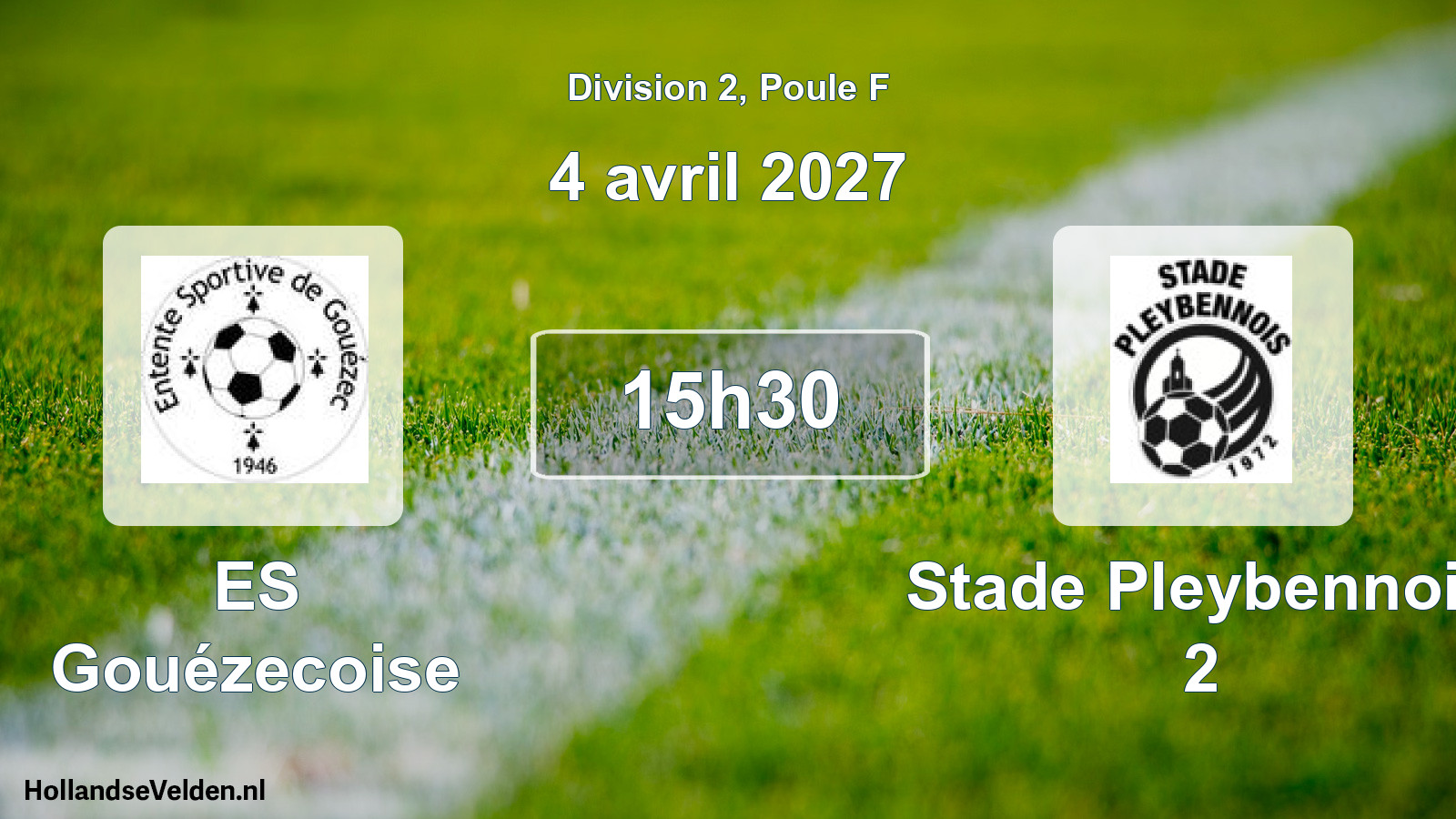 Geplande wedstrijd: ES Gouézecoise - Stade Pleybennois 2 (4 april 2027)