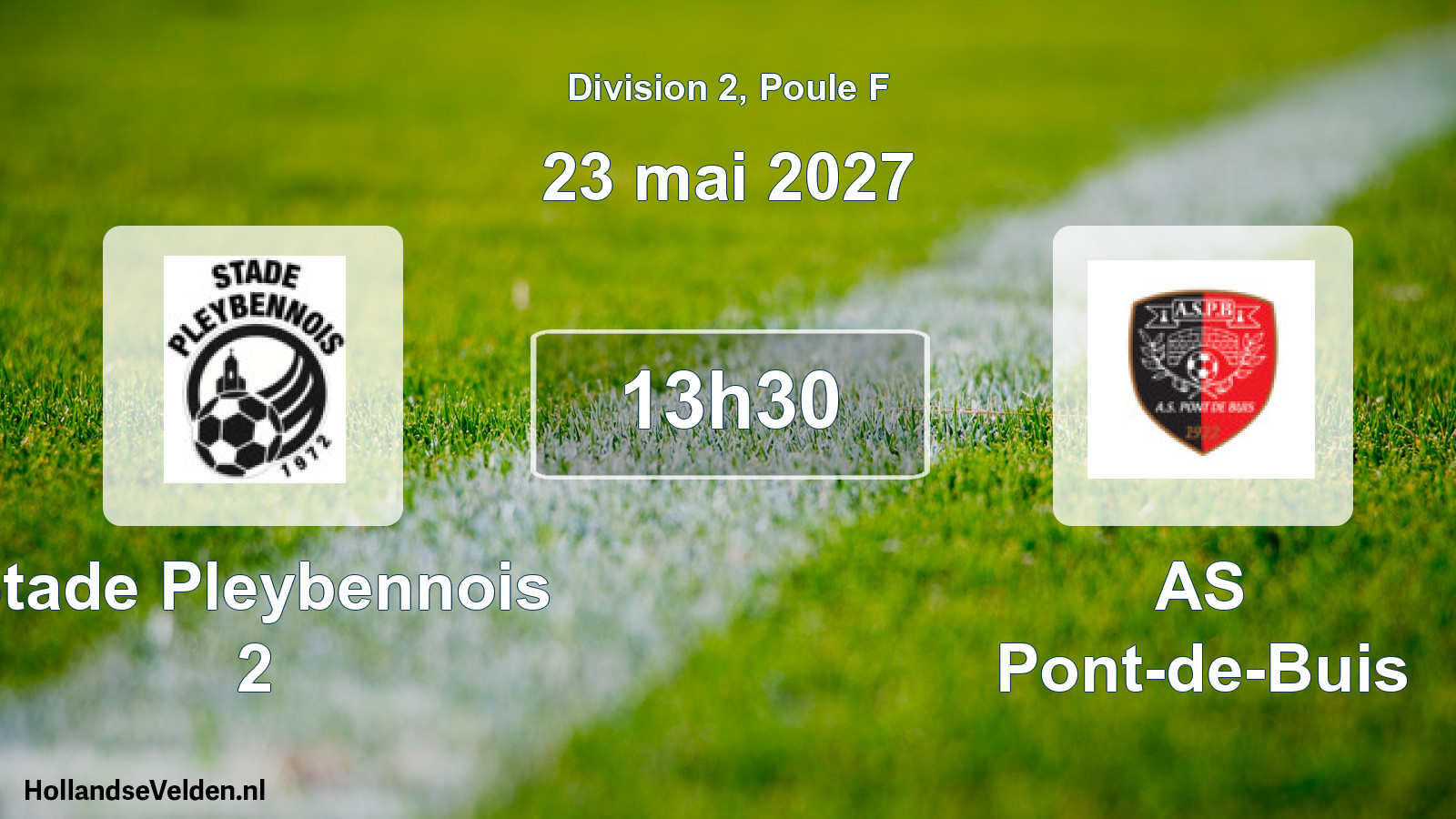 Geplande wedstrijd: Stade Pleybennois 2 - AS Pont-de-Buis (23 mei 2027)