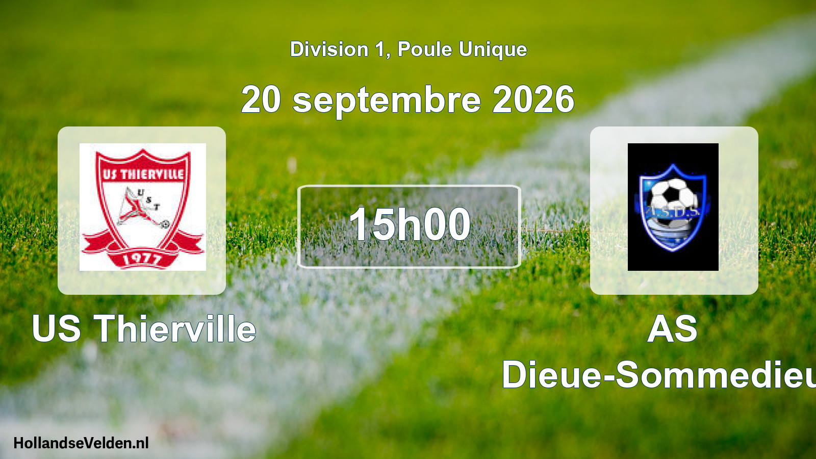 Match programmé: US Thierville - AS Dieue-Sommedieue (20 septembre 2026)