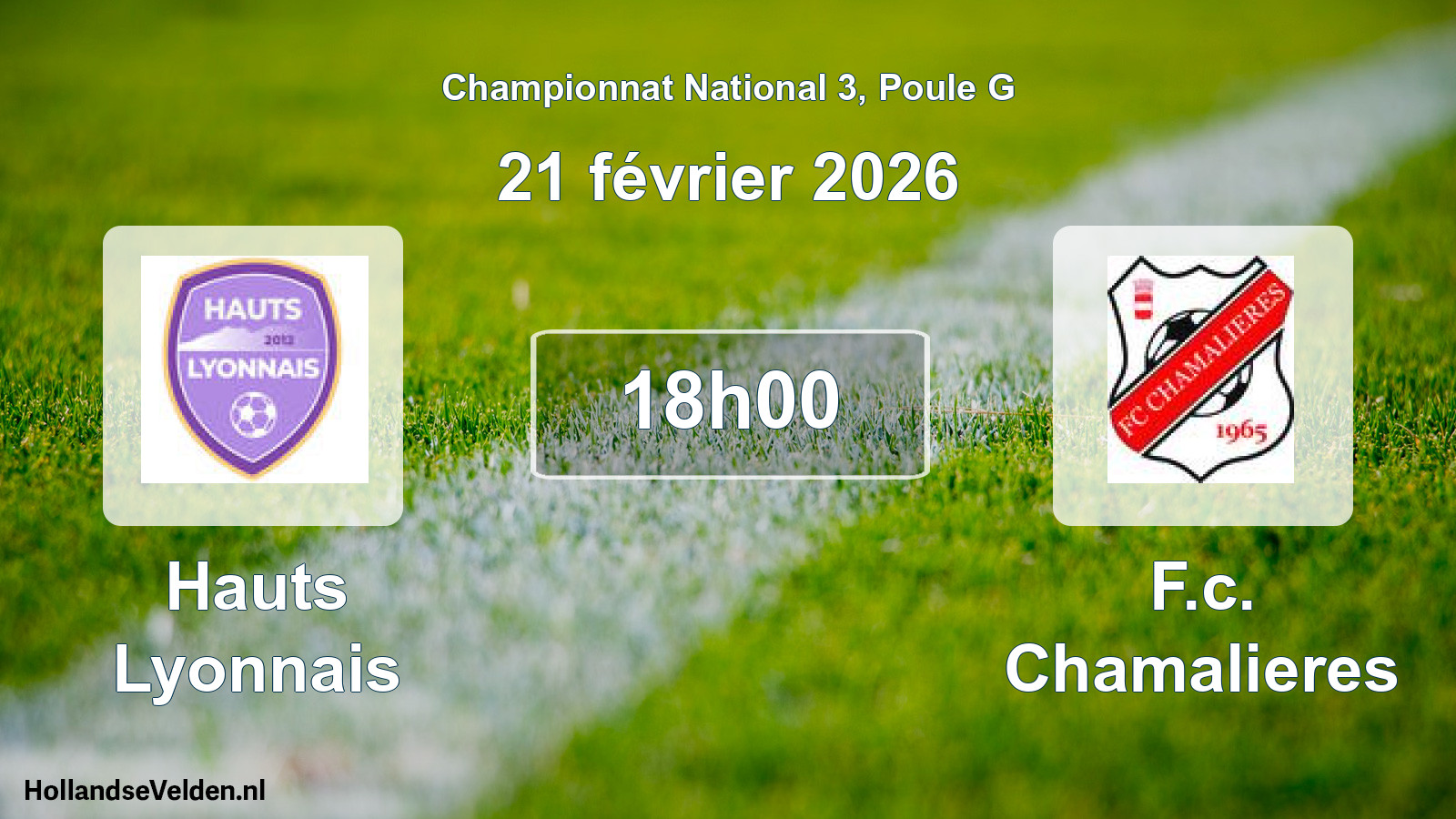 Geplande wedstrijd: Hauts Lyonnais - F.c. Chamalieres (21 février 2026)